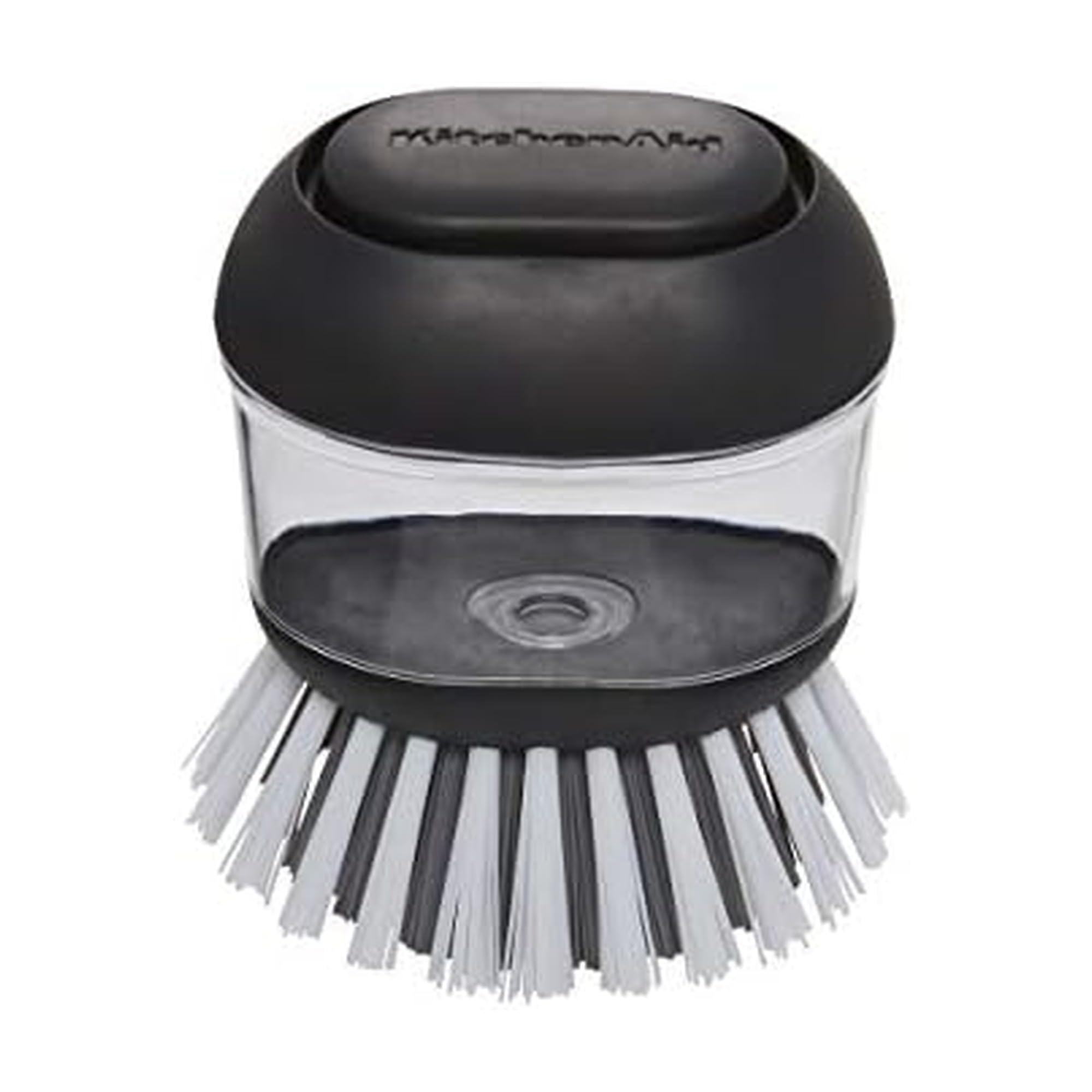 KitchenAid Soap Dispensing Palm Brush with Built in Easy to Fill Soap Dispenser, Non Slip Grip for Easy Cleaning, Safe on Non Stick Cookware, 2.95 x 2.17 x 3.54