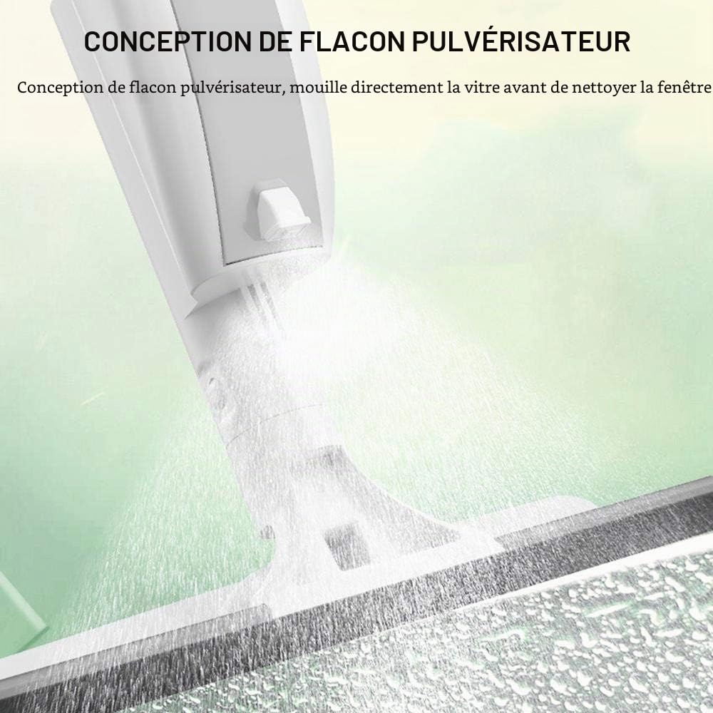 Lave Vitre Telescopique,3 en 1 Nettoyeur Vapeur Vitre avec Raclette Extensible,Nettoyage Vitre Large de Fenêtre Intérieur ou Extérieur,Véranda,Voiture,Camion