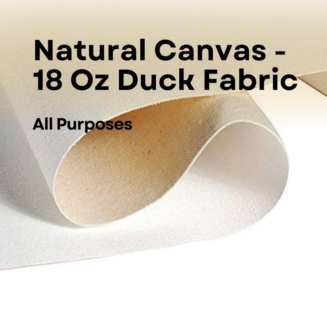 Marsidian Natural Canvas - 18 Oz Duck Fabric - 36in x 25 Yard Roll -Heavy-Duty Fabric for Upholstery, Outdoor Projects and Crafts - Image 3