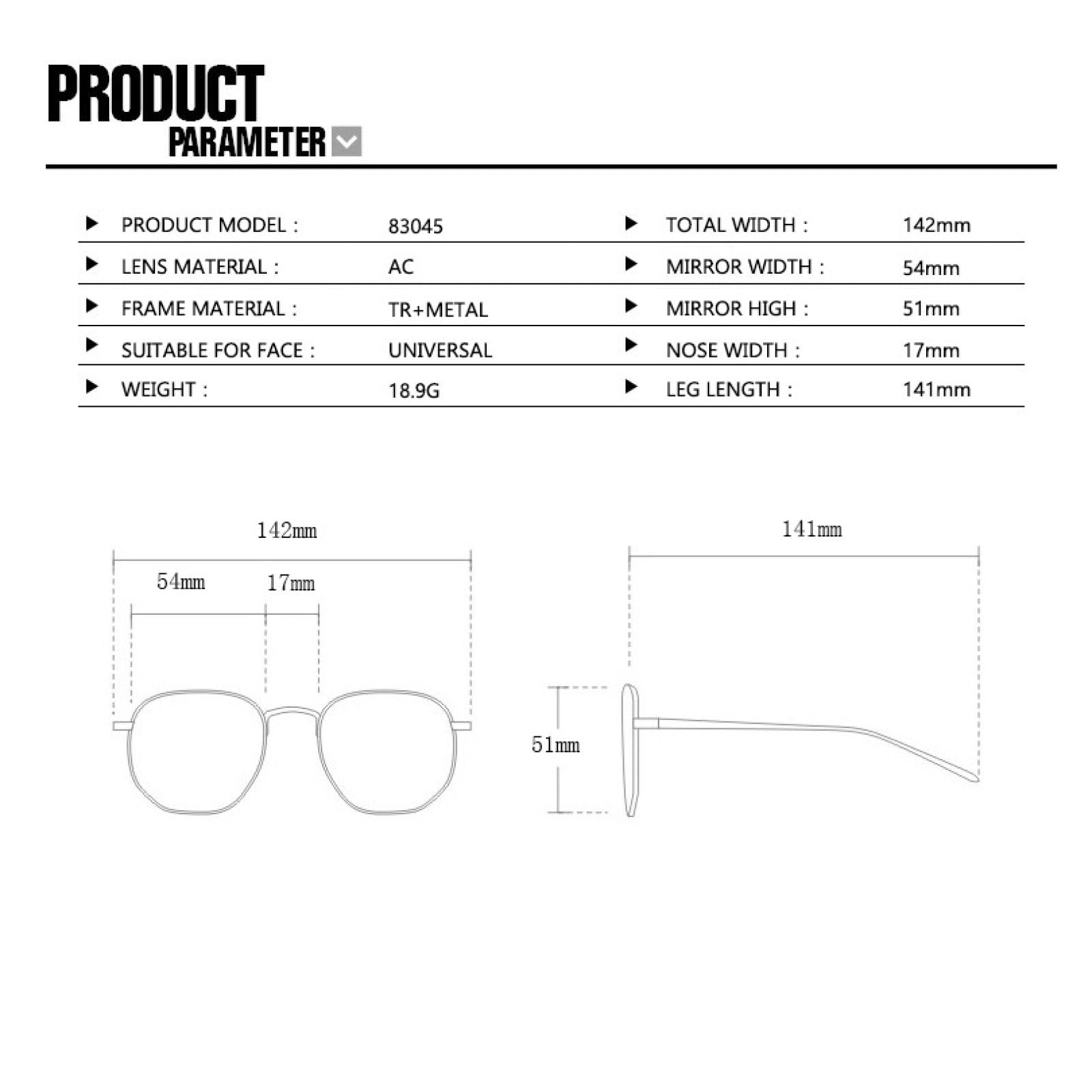 Gafas de sol con protección Uv400 | Tamaño grande | Mujeres y hombres para deportes al aire libre y conducción