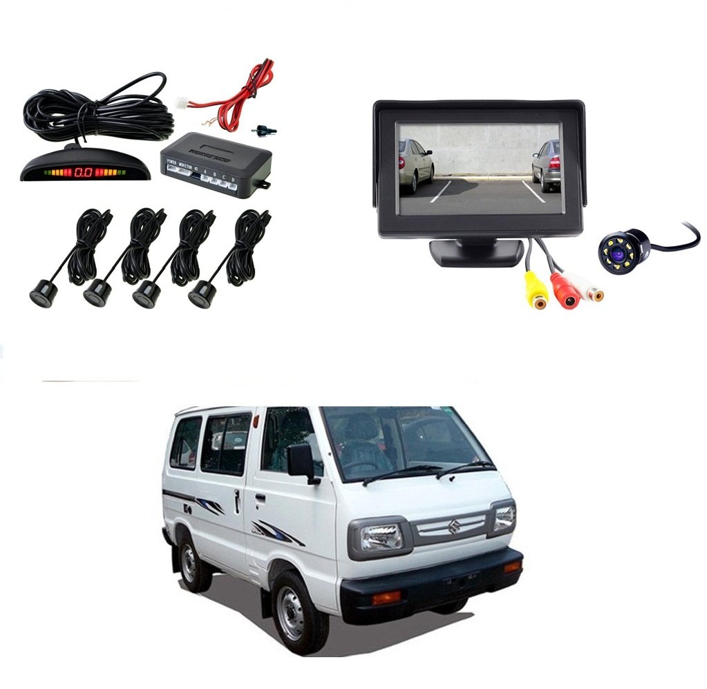 Autostark Ak-P-B-4-L-4 4.3 Inch Screen, Camera and Car Parking Sensors for Maruti Suzuki Omni (Combo of 3)