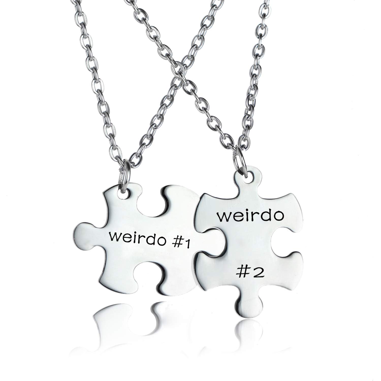 YEEQIN Best Friend Necklaces for 2 Friendship Puzzle Piece Necklaces Set Best Friends Forever Pendant Necklace Set