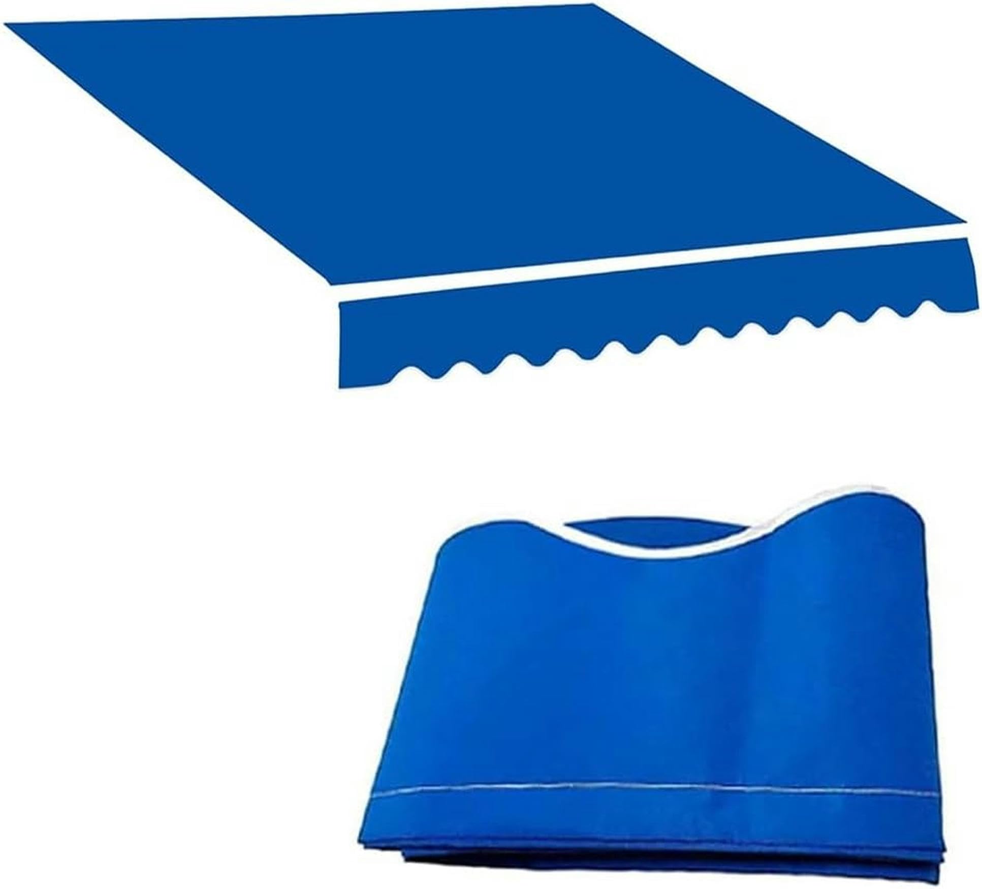 Cubierta de toldo de patio de repuesto azul contra rayos UV en zonas exteriores
