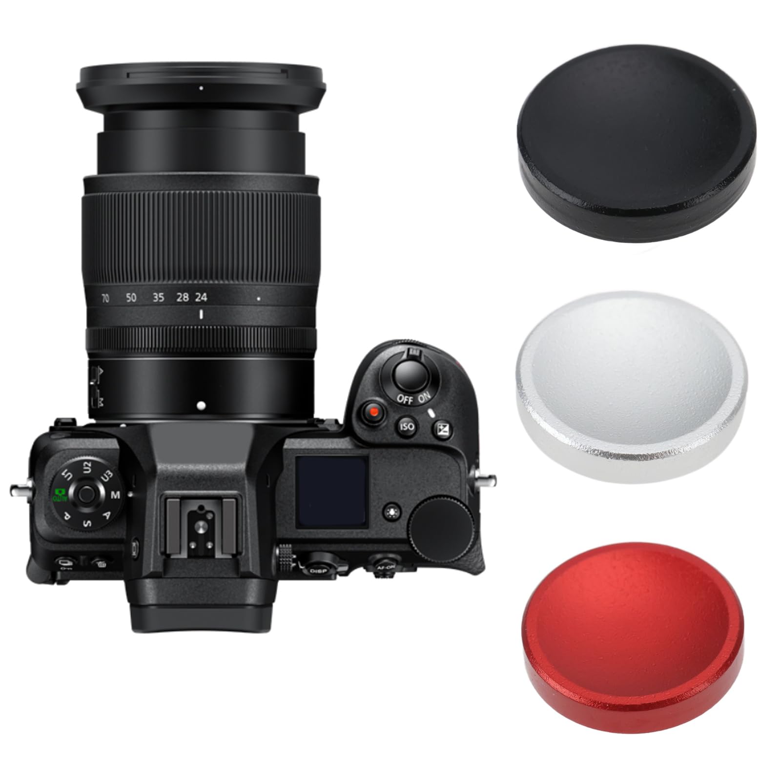 ECSiNG Wklęsły przycisk zwalniania migawki aparatu kompatybilny z Fujifilm, kompatybilny z Leica, kompatybilny z Canon, kompatybilny z Nikon, 9,7 x 5,4 mm, 6 szt