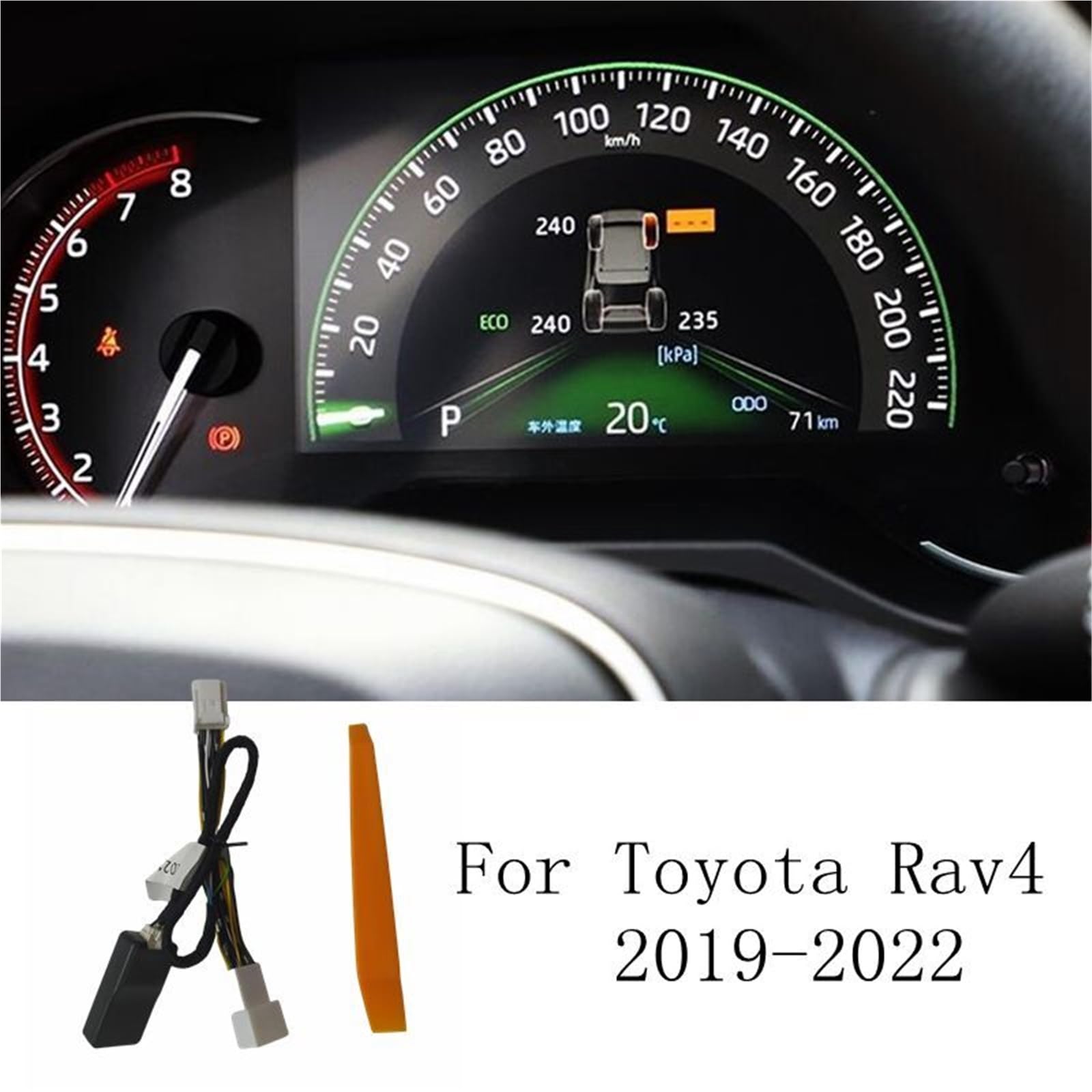 Pasuje do Toyota Corolla Altis 2019-2022 System wyświetlania monitorowania ciśnienia w oponach Alarm monitorowania ciśnienia w oponach(For gasoline)
