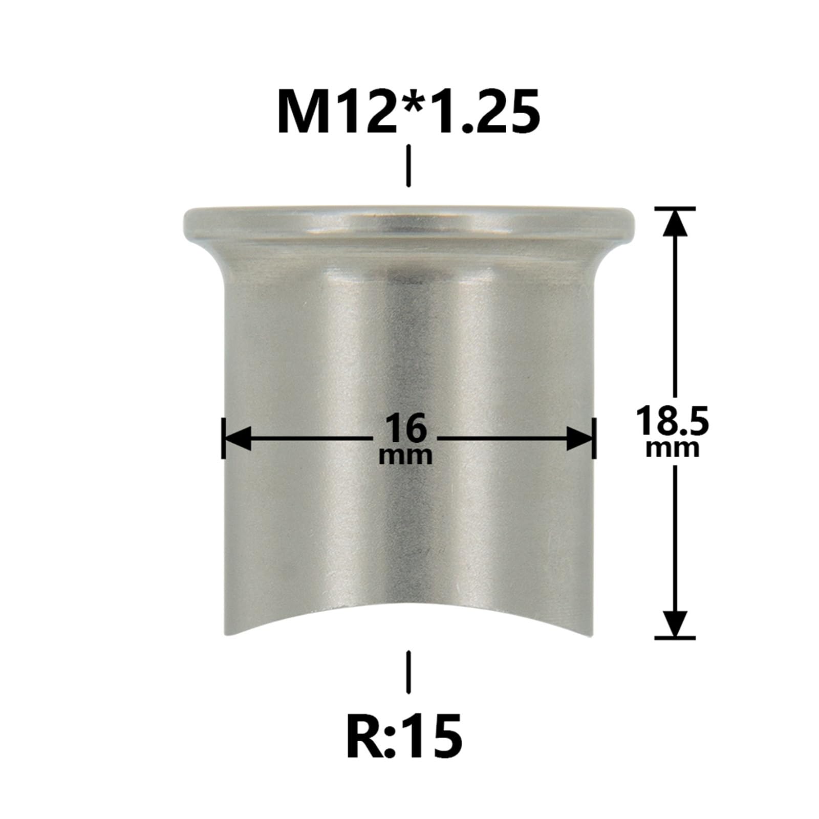 czujnik tlenu 50 SZTUK O2 Czujnik tlenu Stopniowy uchwyt montażowy Adapter ze stali nierdzewnej M12 * 1,25 M18 * 1,5 Gwint(M18X1.5 one set)