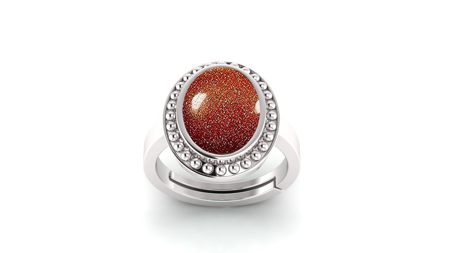 SONIYA GEMS Certified Natural 6.25 Ratti 5.00 Carat Sunstone Sunsitara Silver Plated Ring Panchdhatu Adjustable Ring for Men and Women (B09QQCT2KP) Amazon Price History, Amazon Price Tracker