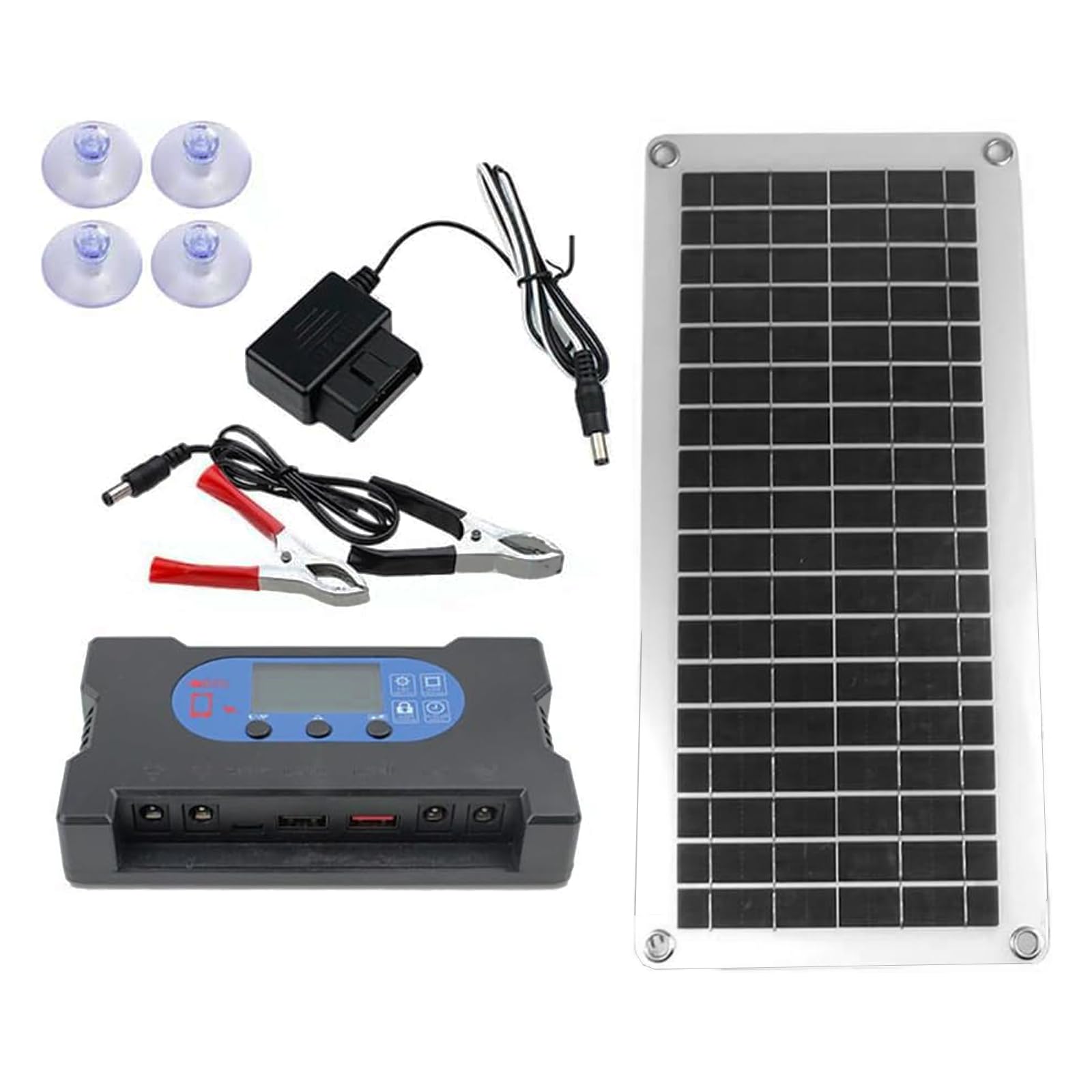 Alimentatore solare per auto da 20 W con uscita 10A e temperatura elevata per batterie agli acidi da 12 V Smart Car Battery Device