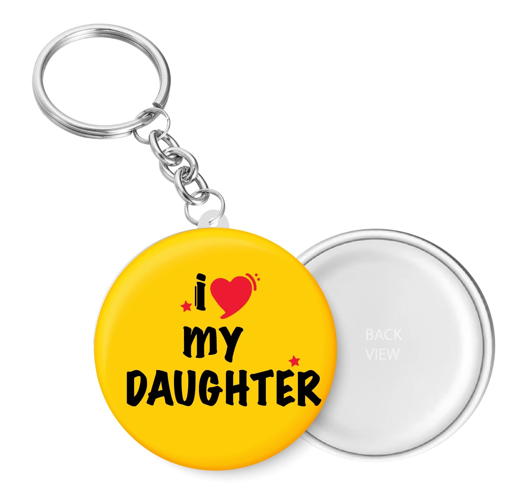 I Love my Daughter I Relationship I Key Chain (Plastic, Multicolor, 44MM)-image-4