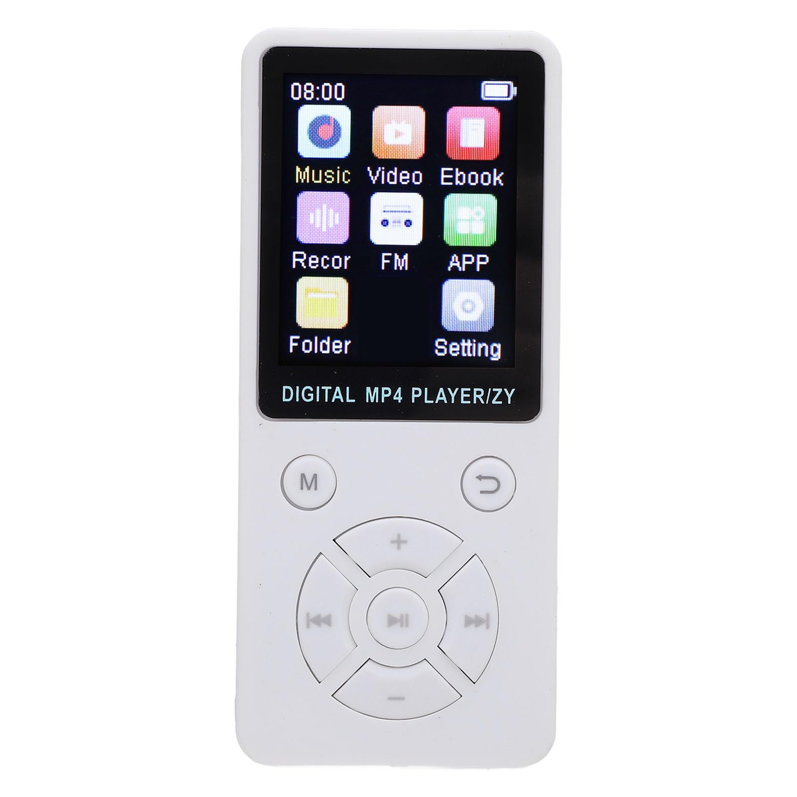 Yoidesu MP3 Player with Bluetooth 5.0, Digital Audio Player 1.8inch Screen, Super Battery Life Portable Music Players with FM Radio, E Book, Voice Recorder Support up to 64GB(Not (White)