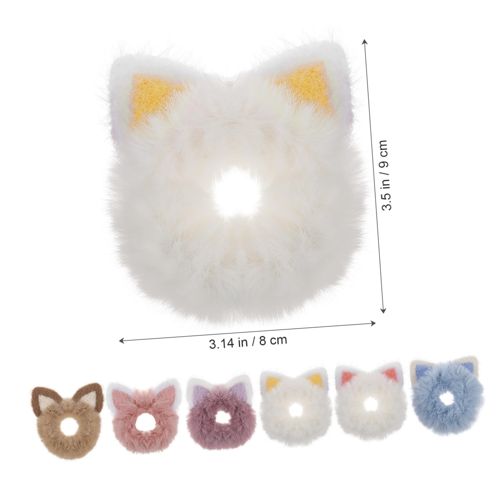 LALAFINA 18 Piezas anillo de pelo banda para el cabello gomas para el cabello tiara lazo para el pelo de felpa gomas para el pelo de las niñas elasticidad Venda cuerda de pelo sombrerería