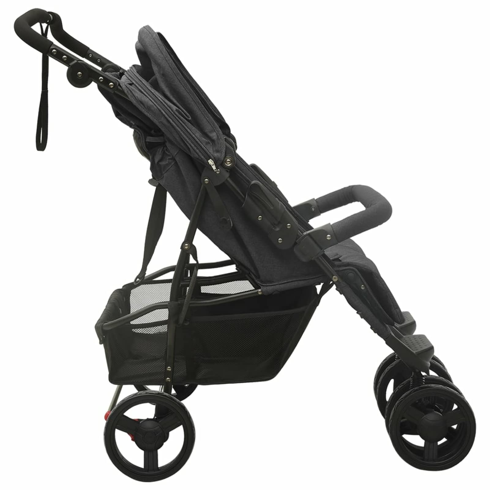 Passeggino Gemellare Antracite in Acciaio,Bebè e Bimbi,Trasporto Bebè,Passeggini-10242