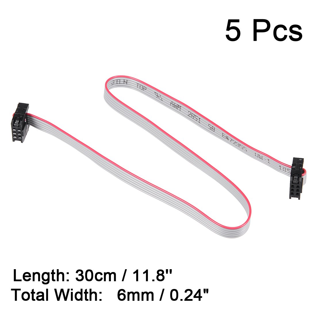 Câble Ruban Plat FC/FC 6 Broches, Pas 2.54 Mm, Longueur 30 Cm – Pour Interconnexions électroniques, Ordinateurs Portables, écrans LCD, Programmateurs AVR