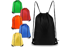 6 Pack Drawstring Backpack Small Size Drawstring Gym Bag for Travel Sports Swimming