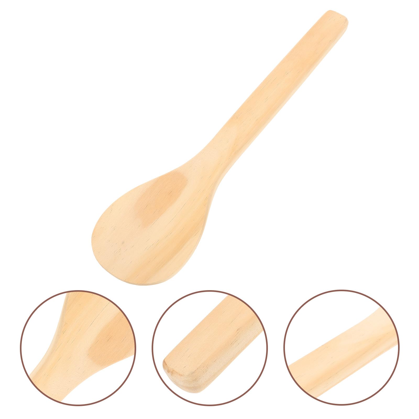 Didiseaon Spatola da Cucina in Legno 40 Cm, Cucchiaio da Cucina Rotondo per Riso, Paletta per Alimenti Resistente ai Graffi per Uso Domestico e Preparazione Sushi