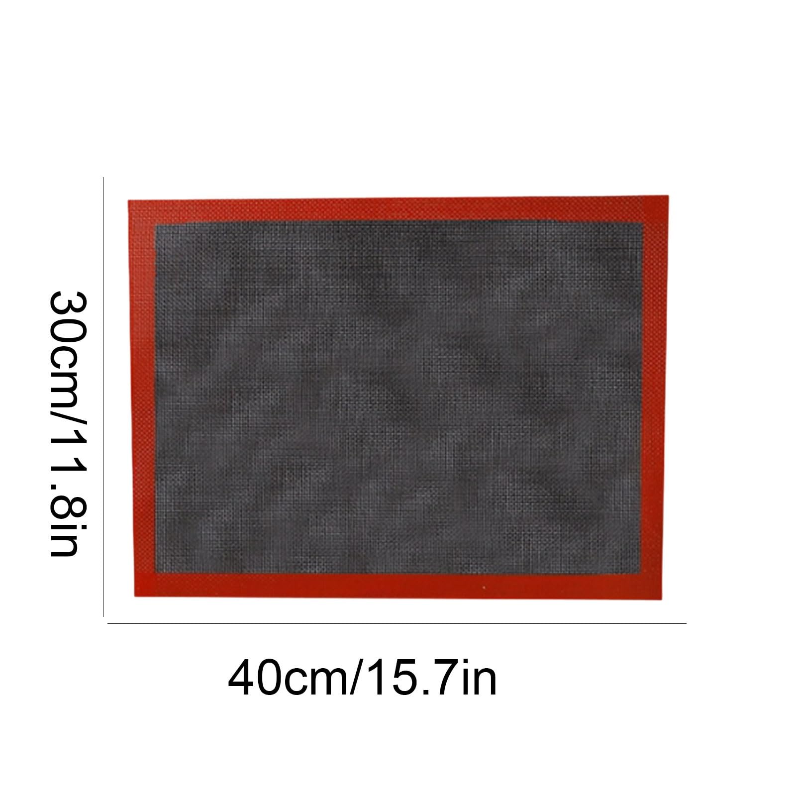 Réutilisable Tapis de cuisson en silicone réutilisable, lavable, doux, antiadhésif, multi-usages, épais Ne colle pas(40cm)