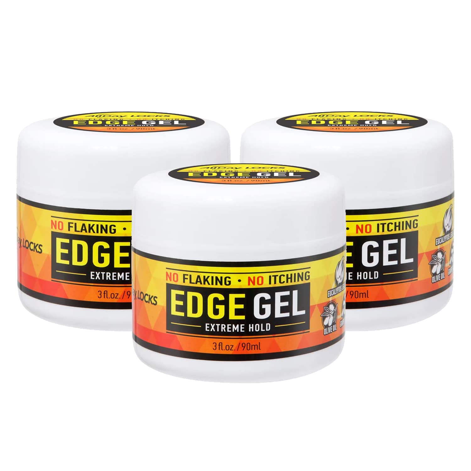 Buy AllDay Locks Edge Gel (3oz Each) Pack of 3 Smoothing Edge Styling