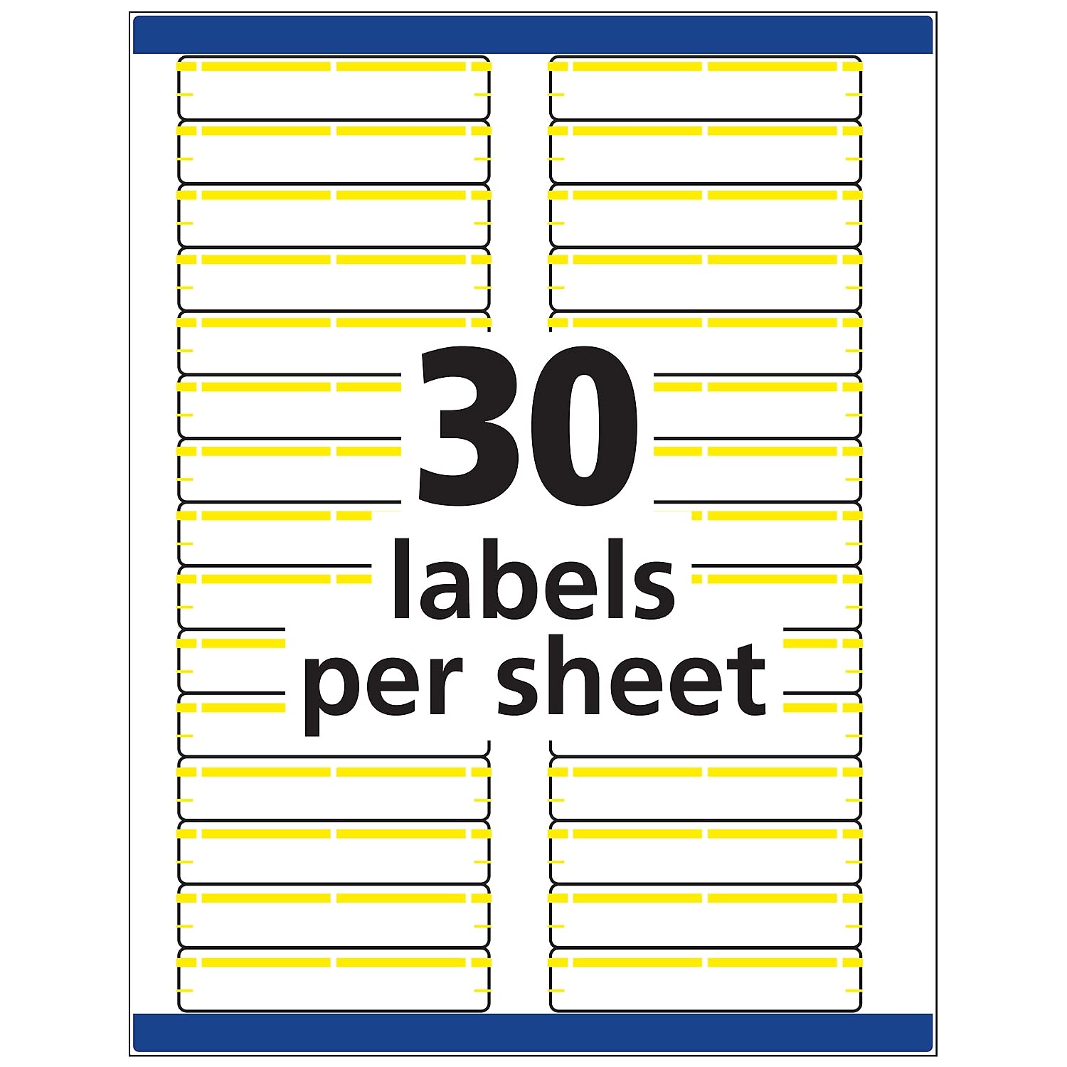 Avery 5966 Permanent Filing Labels, 1/3 Cut, 1500/BX, Yellow