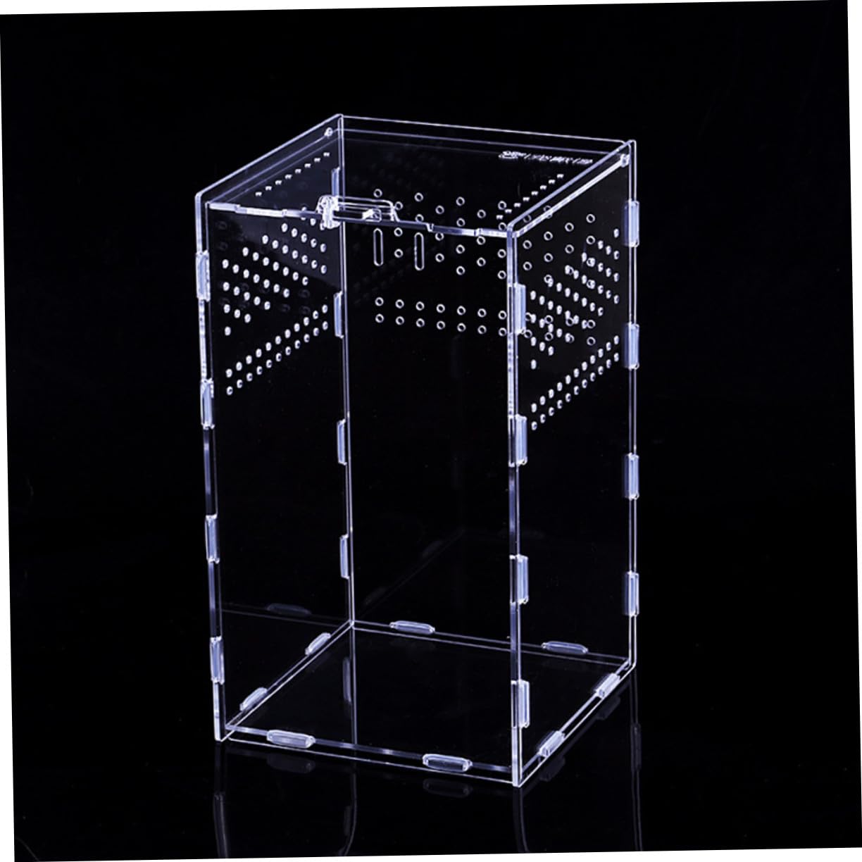 YARNOW Caja de Alimentación y Cría para Reptiles Acrílica Transparente con Ventilación Nido Seguro y Fácil Limpieza para Terrarios de Tortugas y
