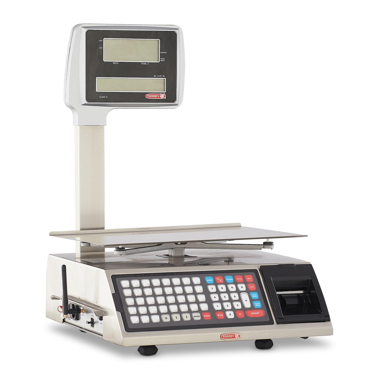 MNM Scales Torrey W-Label20, NTEP Legal for Trade Label Printing Scale 40 LB Stainless Steel