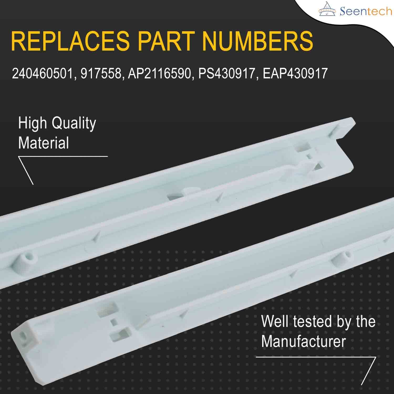 Seentech 240530701 Refrigerator Pan Hangers (Right) - Compatible Frigi-Daire Refrigerator - Replaces: 917558,Ah430917,Ea430917,Ps430917,Ap2116590,240460501 on Fridge.com - View 2