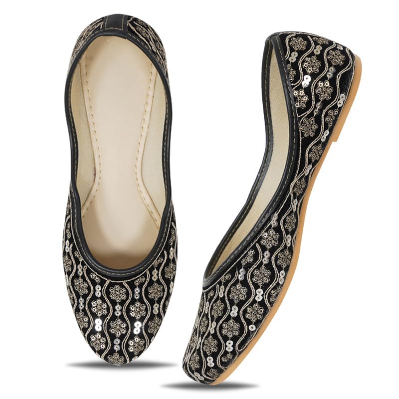 Fashion Women Stylish Casual Fancy Embroidered Jutti Bellies Attractive Design Comfortable Sole Juti for Womens & Girls-image-18