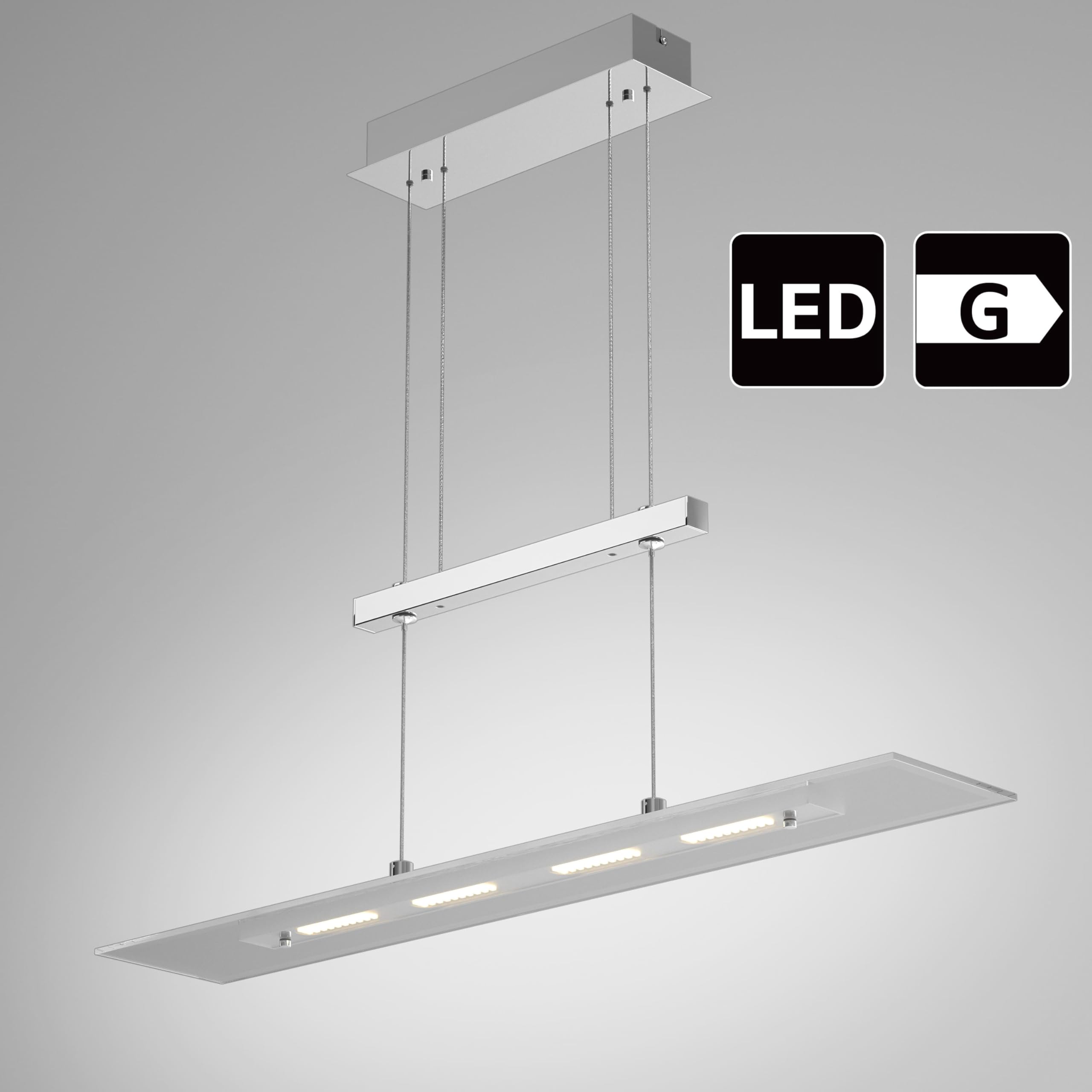 Monzana Lámpara colgante de techo Luz LED 20W Blanco cálido 3000K Plafón IP20 con Atura ajustable