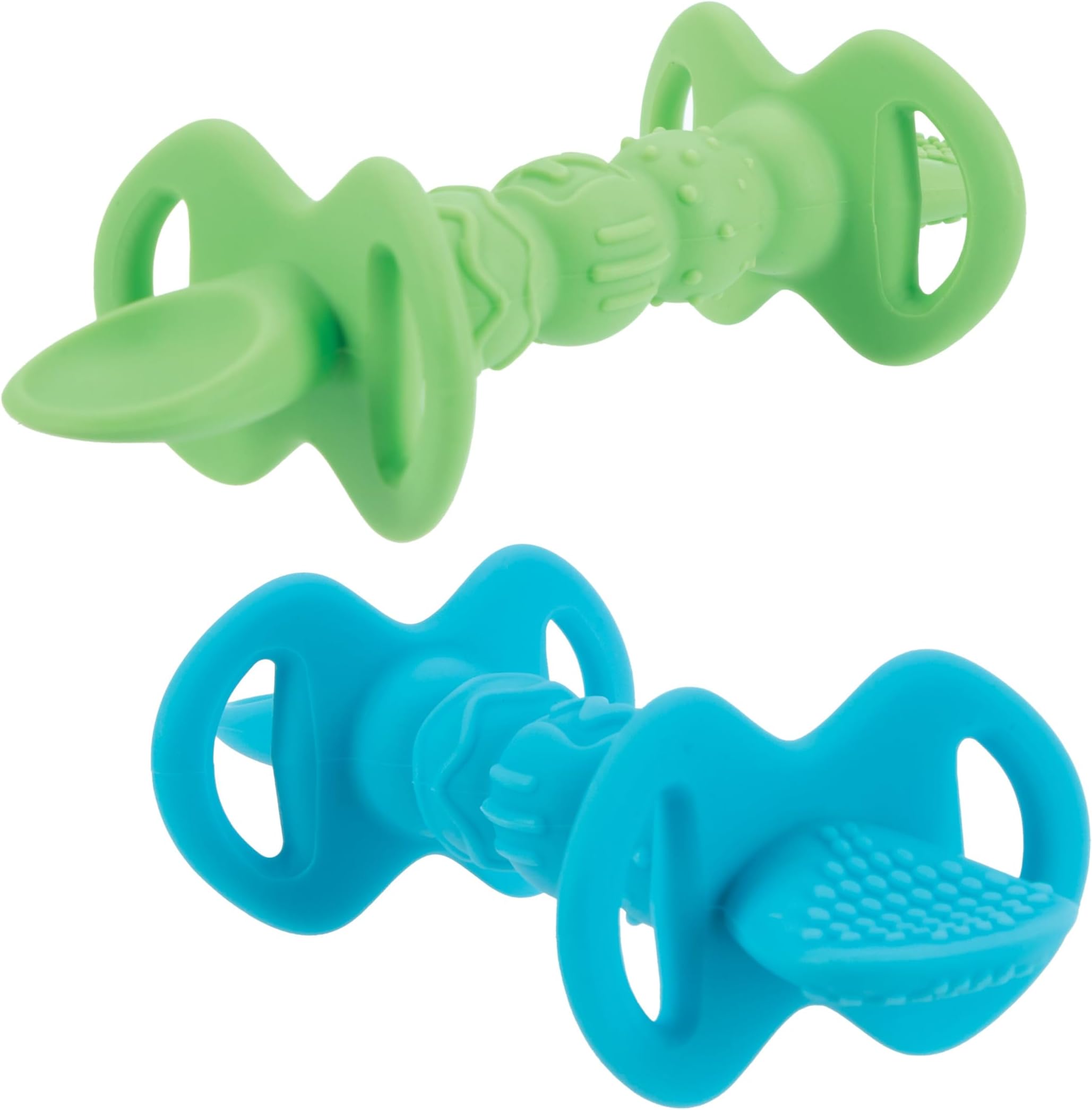 Dipeez 2 in 1 Silicone Spoons/Dipper, 2pk, Blue/Green