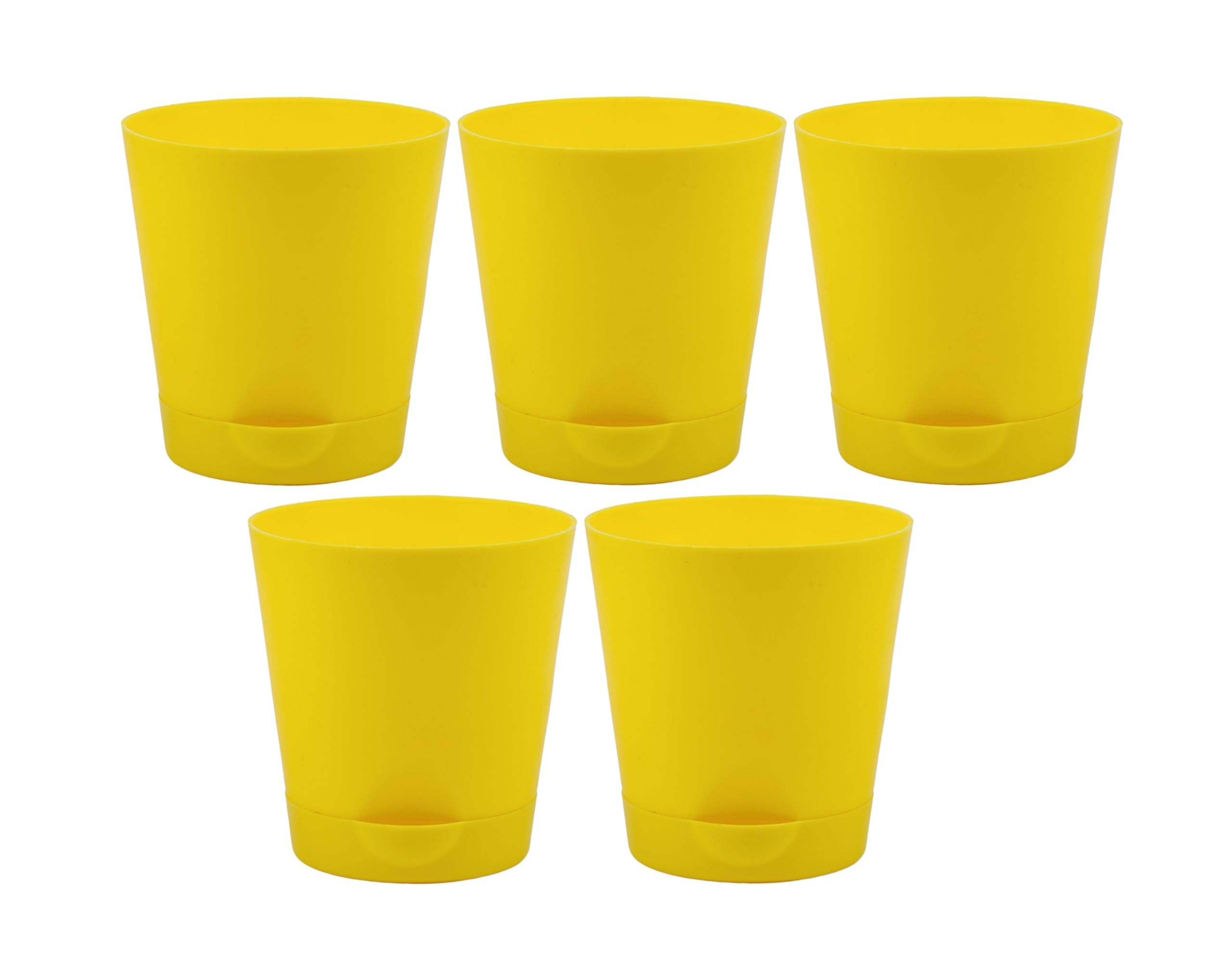 UTKARSH Self Watering Plant Pot for Indoor & Outdoor Plants, Self Watering Planters for Home Garden, Plastic Flower Pots for Balcony, 4 Inch Self Watering Pots for Plants | Yellow, Pack of 5 (B0CKTGQNJD) Amazon Price History, Amazon Price Tracker