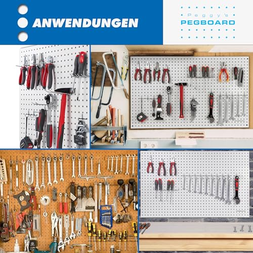 Pegboard panneau perforé MDF 100x60cm pour rangement outillage mural - 5