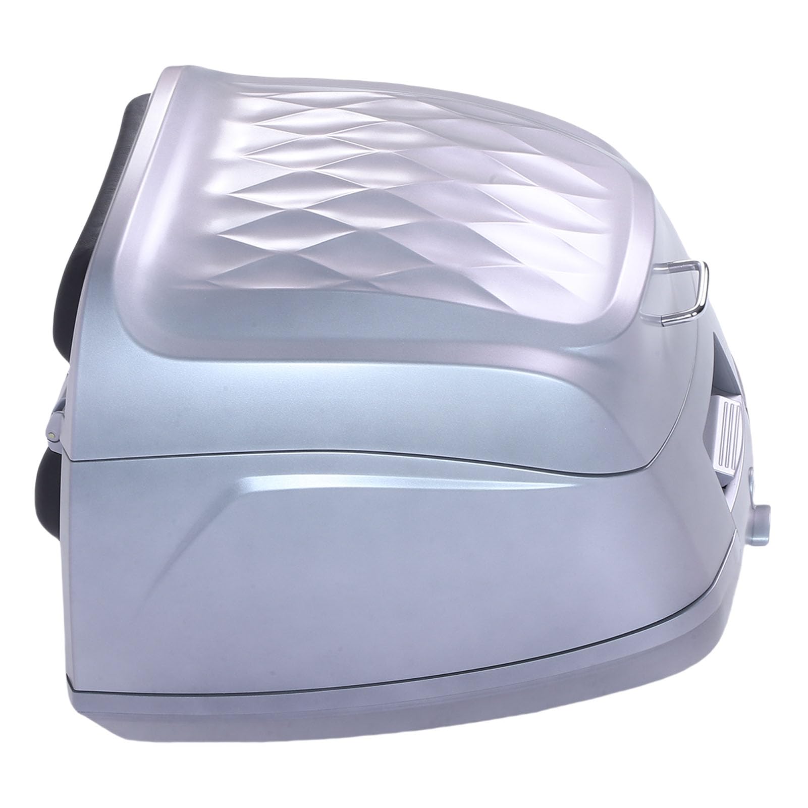 CHICIRIS Kufer Motocyklowy 32L, Wodoodporny materiał ABS Uniwersalna Skrzynka Ogonowa Motocykla z Zamkiem na Klucz, do Motocykli do Przechowywania Skuterów Elektrycznych (SILVER)