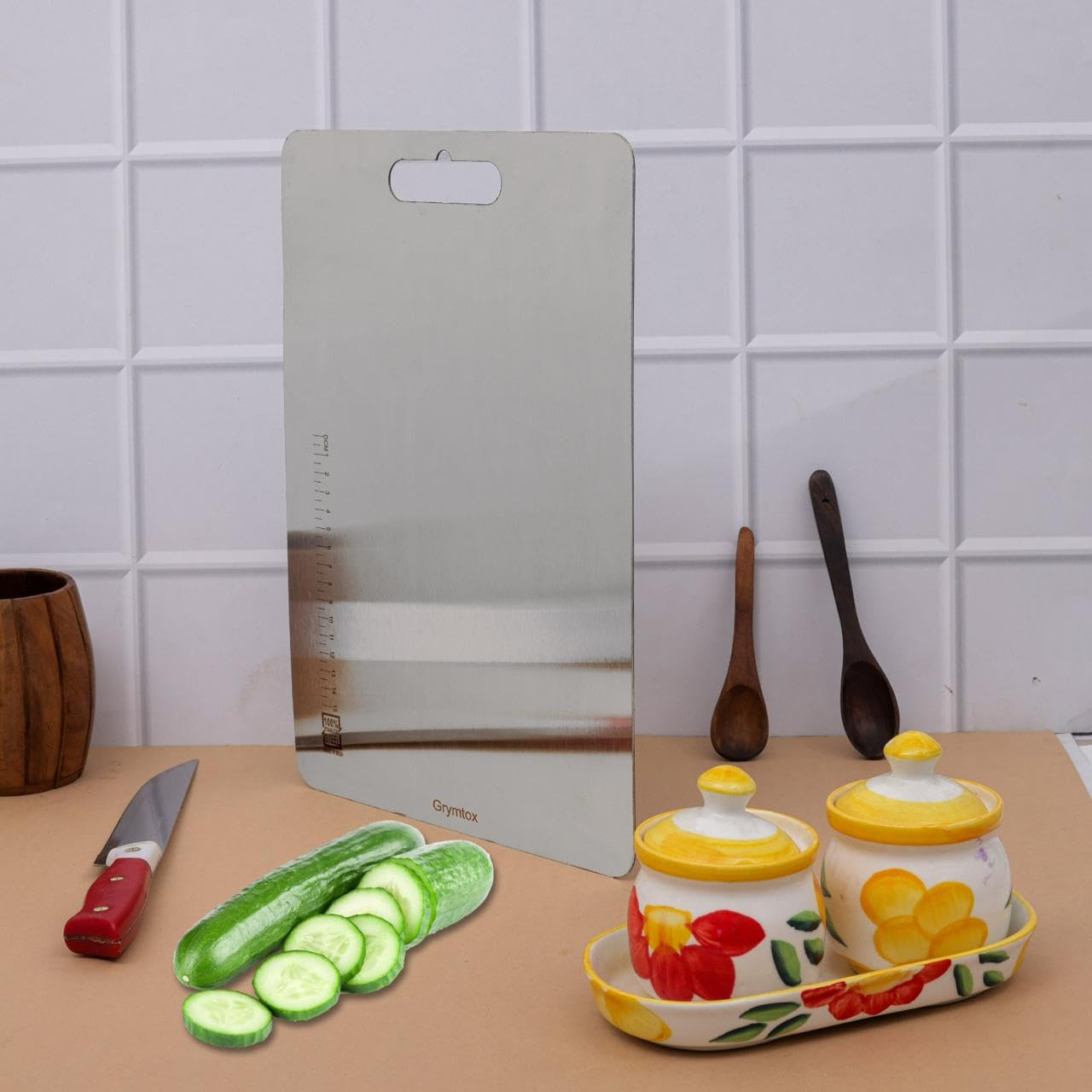 GRYMTOX Chopping Board Stainless Steel Metal Cutting Kitchen,Heavy Duty Choping-Board Vegetable,Fruit Cutter, Meats vegitable Chopper Boards,(Extra Large)(Size 38 X 27CM) (B0CVQ8HTSF) Amazon Price History, Amazon Price Tracker