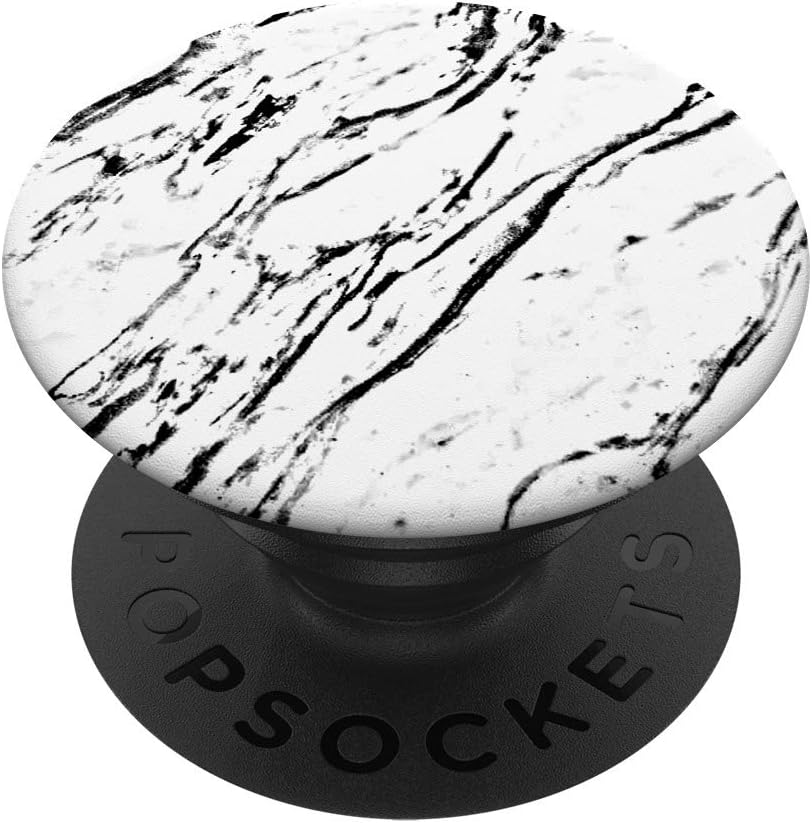 Black White Phone Holder Knob PopSockets PopGrip Swappable Grip for Phones