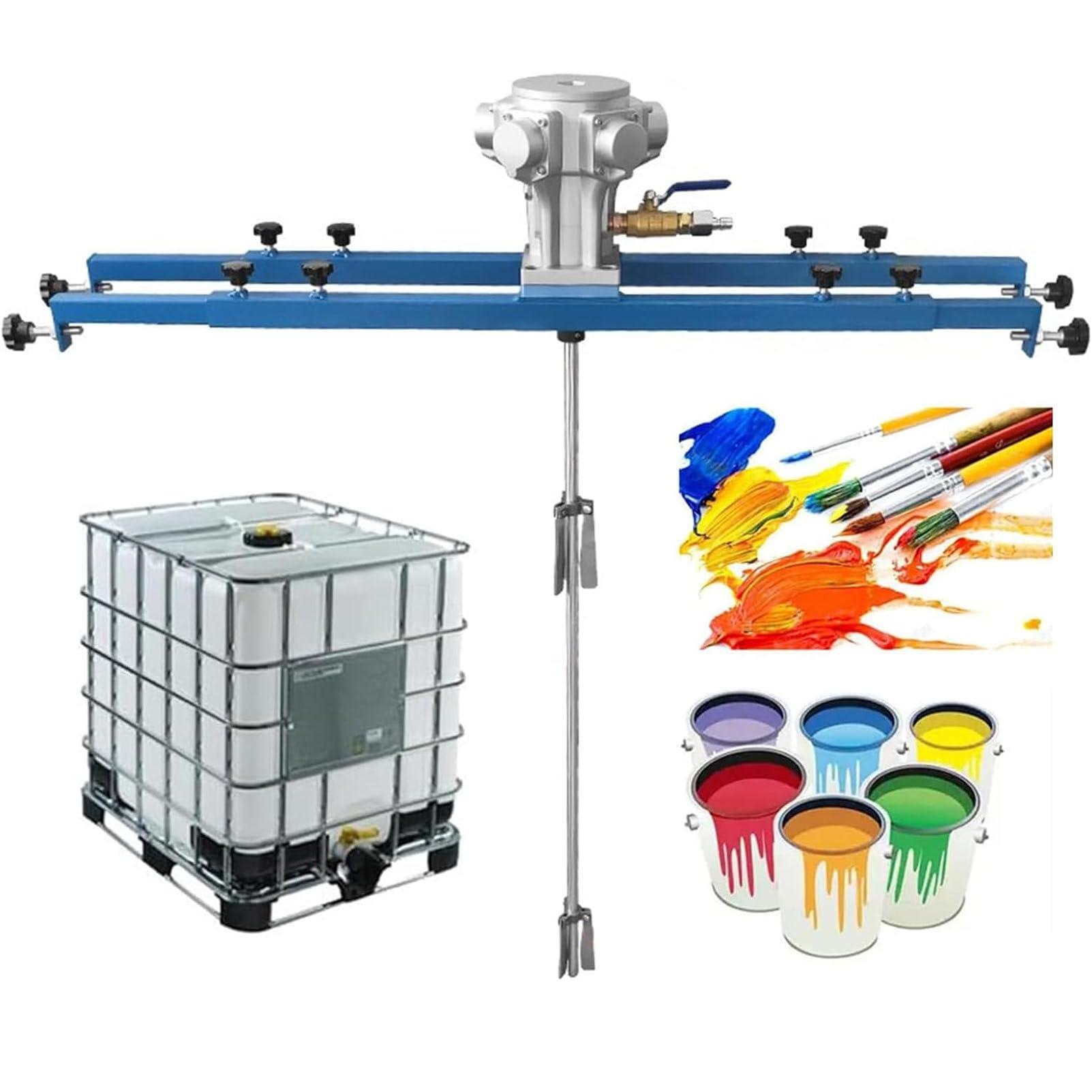PioMue 1000L IBC Container Pneumatic Agitator Large5Cylinder