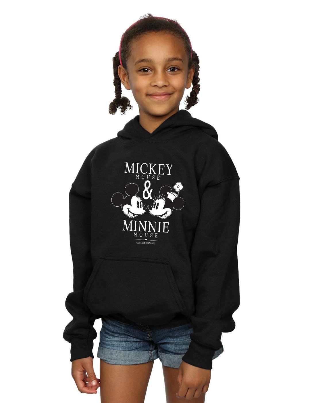 Disney Girls Mickey And Minnie Mouse Mousecrush Mondays Hoodie Black 12-13 years