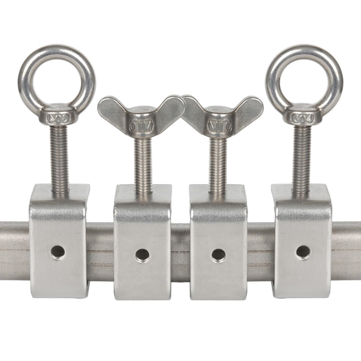 Paquete de 2 abrazaderas C de acero inoxidable 304 mini abrazadera de tigre, abrazadera en G, abrazaderas en U de 1 1/2 pulgadas de ancho, apertura de mandíbula para carpintería, soldadura,