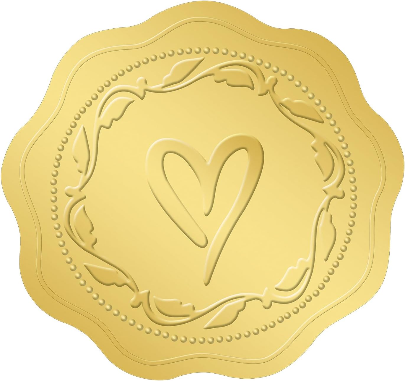 Amazon.com : G2PLUS 300PCS Embossed Gold Foil Stickers, Gold Heart ...