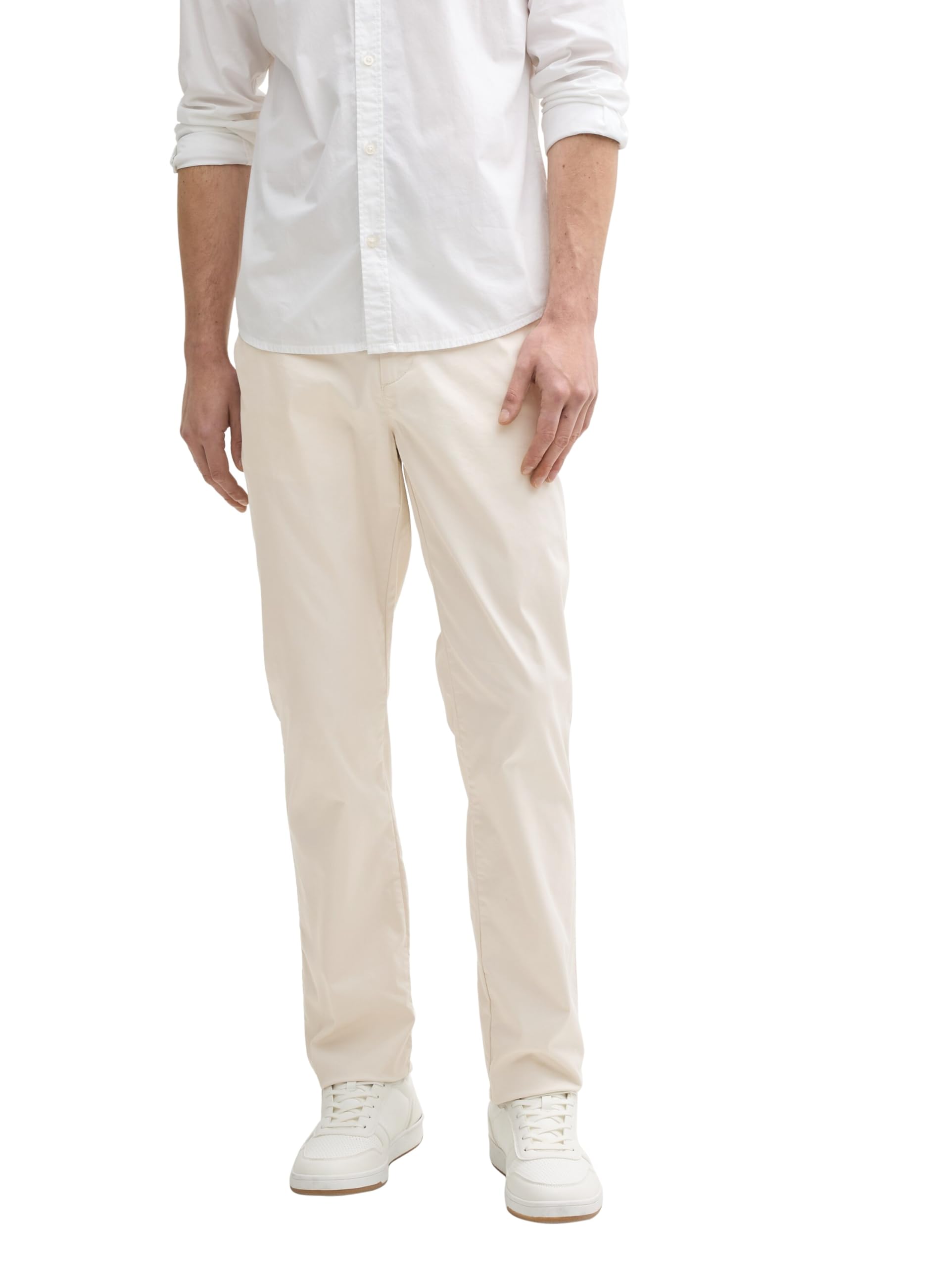Tom Tailor Herren Chino Hose mit Leinenanteil