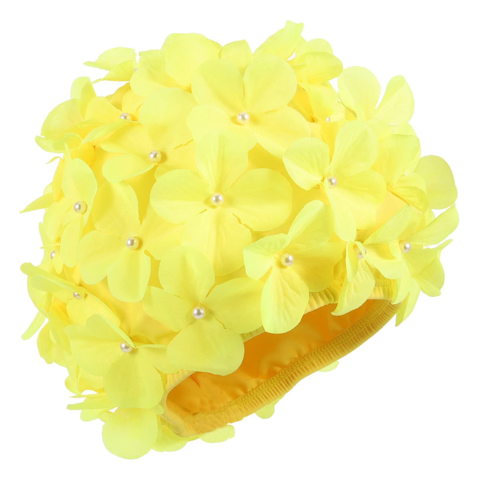 BESPORTBLE 5 Pièces Bonnet de Bain Fleuri Bonnets de Bain pour Les Cheveux Grand Bonnet de Bain Bonnet de Natation Femme Adulte pour Cheveux Longs Polyester