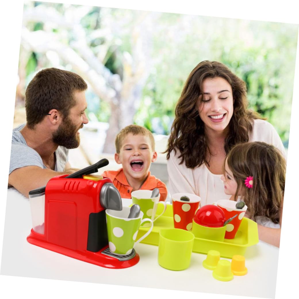Giocattolo Creativo da Cucina in Plastica per Ragazzo Ragazza, Set Macchina da Caffè Giocattolo per Sviluppare Intelligenza e Stimolare Interesse Cognitivo, come Regalo