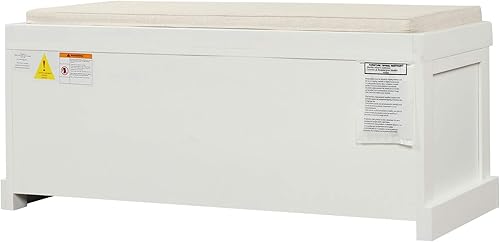 Miniatura 32 de Merax Banco de almacenamiento de entrada con 3 cestas extraíbles, banco de zapatos, banco de almacenamiento totalmente montado con cojín extraíble