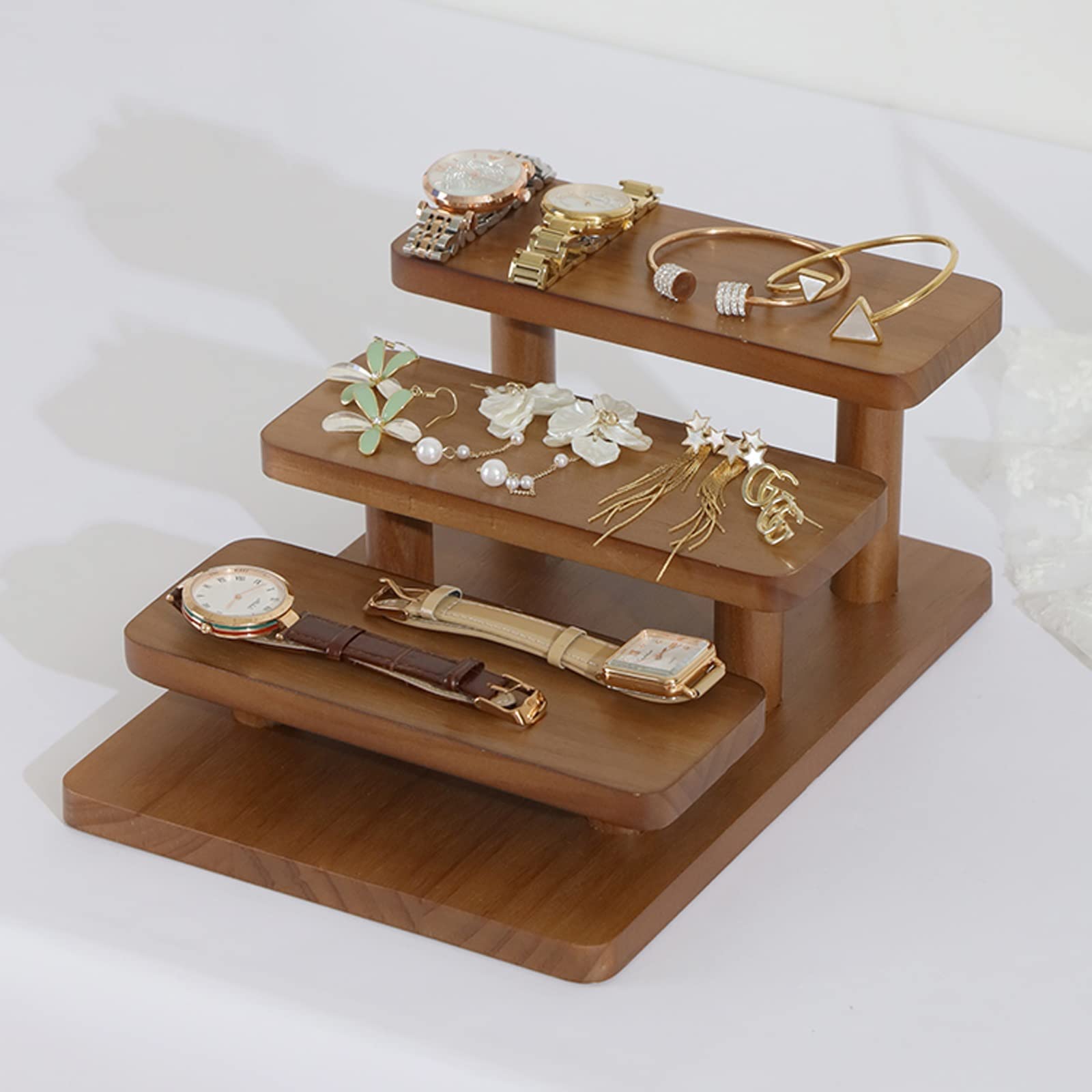 Espositore per Occhiali da Sole Occhiali Stand Gioielli Stand EyeGlasses Display Stand Piccoli ornamenti Occhiali Visualizzare Stoccaggio in legno Per Esposizione Commerciale Domestica Negozio ( Size