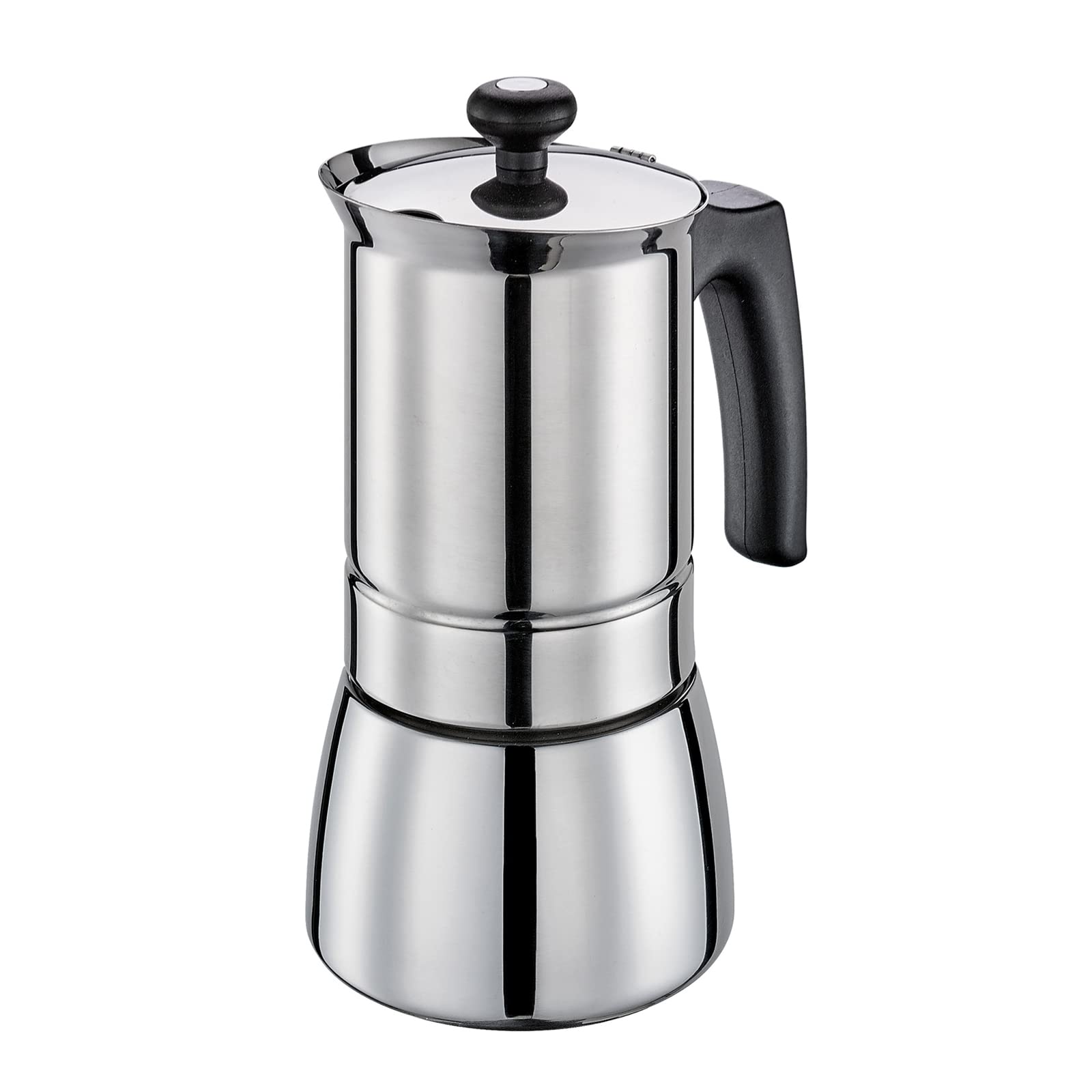 TOSCA - Cafetera expreso (6 tazas, apta para inducción), color plateado cilio