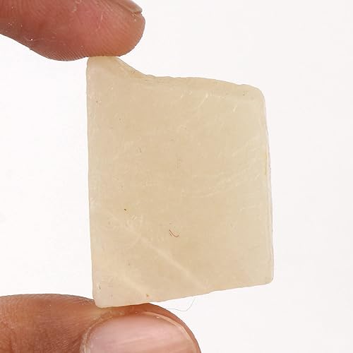 Miniatura 3 de GEMHUB Cristal curativo de piedra lunar sin tratar con certificado de 89.7 quilates, blanco natural, crudo y crudo para yoga, meditación y trabajo