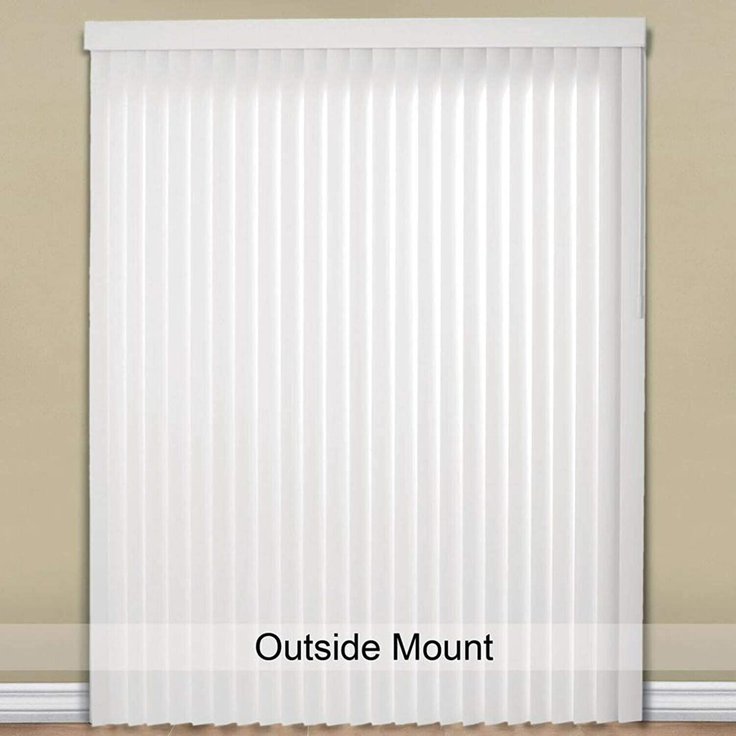 Generic Vertical Blinds for Sliding Glass Patio Door White 35 in PVC