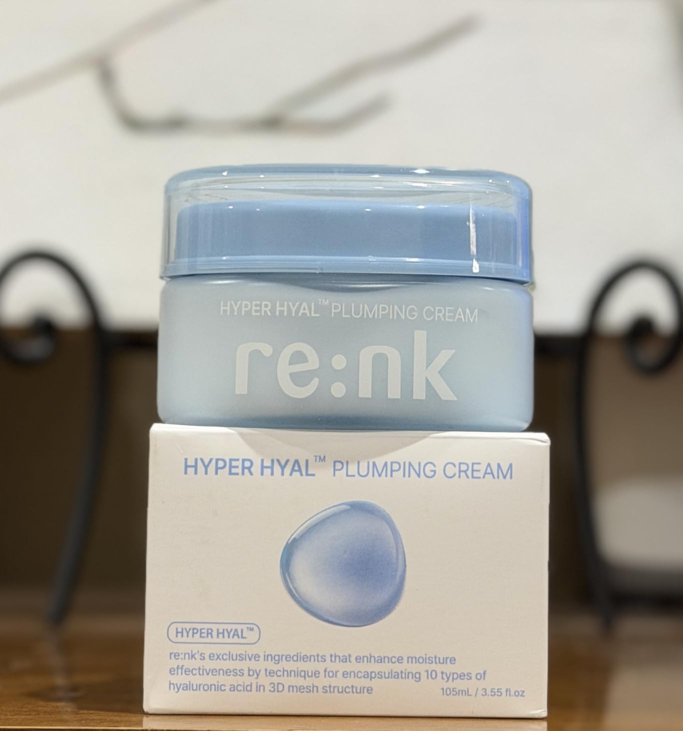 Re: NK re:nk Hyper Hyal Plumping Cream - Deep Hydrating and Soothing Face Moisturizer with Hyaluronic Acid, Niacinamide and Glycerin, Daily Moisture Cream for Barrier Support, Korean Skincare (3.55 fl oz)