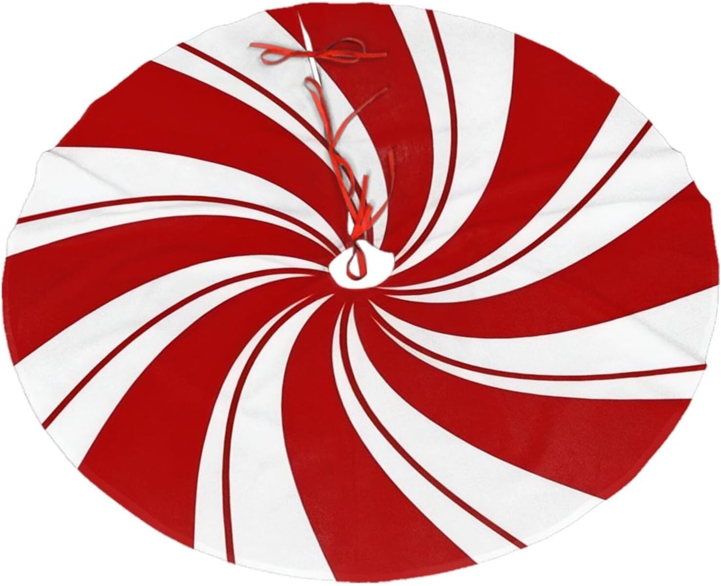 Peppermint Candy Double Swirl Christmas Tree Skirt 36 Inchs