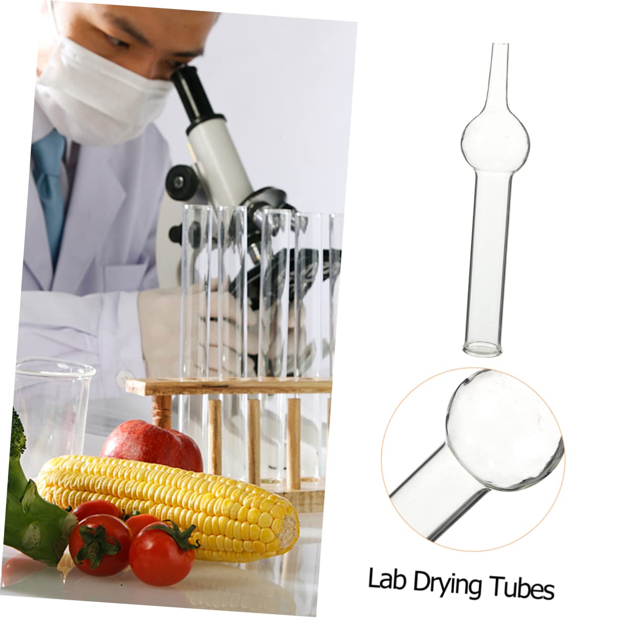 5 tubos de secado individuales para equipos de experimentos químicos, tubos de secado de laboratorio y química