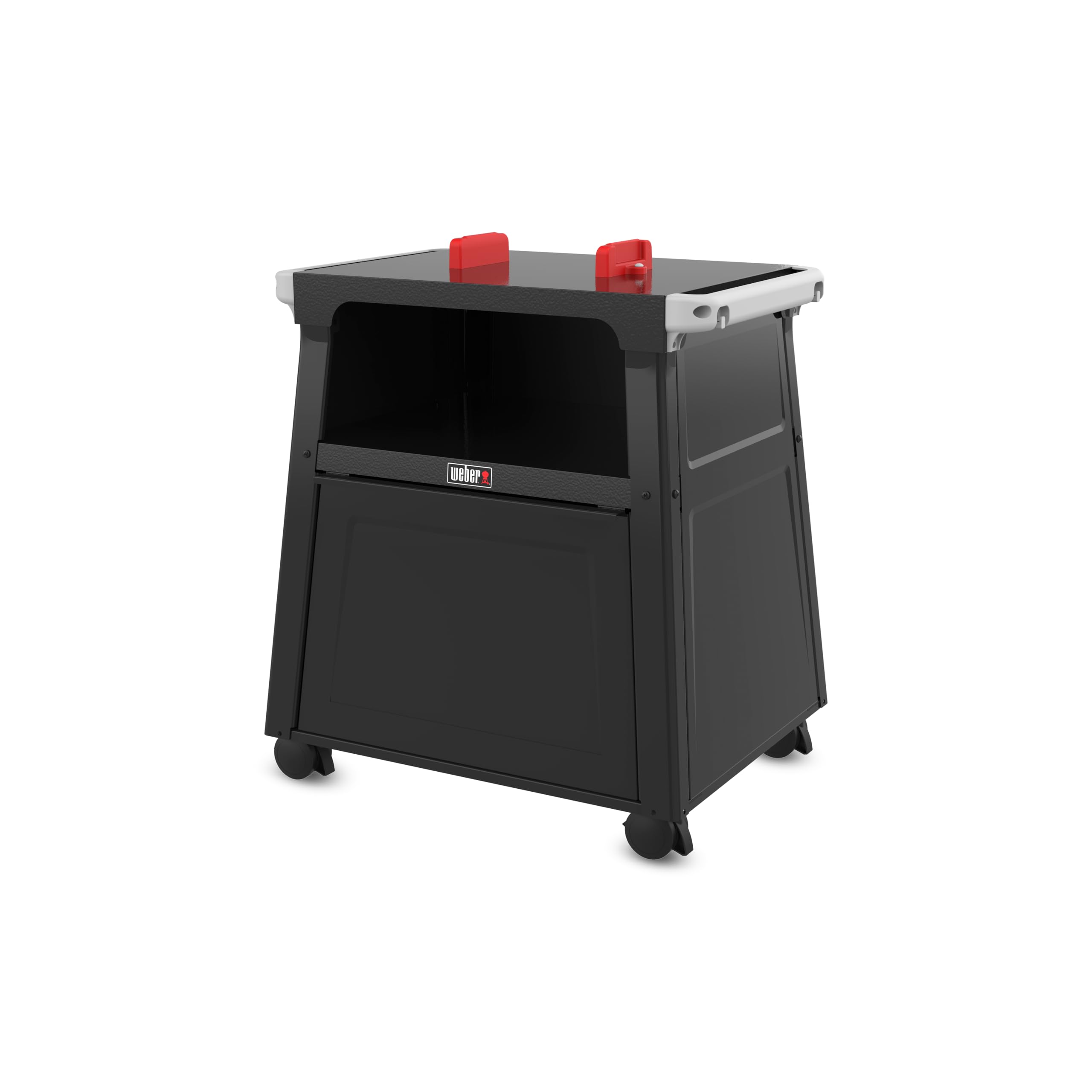 Weber Stojak Premium do Wszystkich Grilli Elektrycznych Lumin, Stolidny i Stabilny, Zamknięta Szafka z Otwartą Półką, Czarny (3401232)