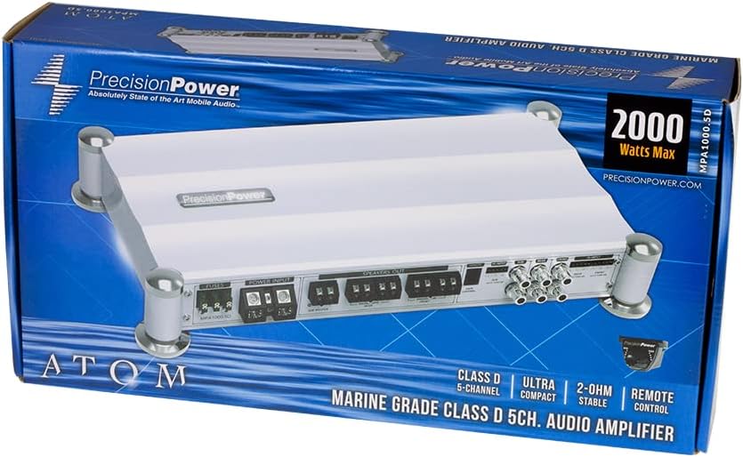Precision Power MPA1000.5D Water-Resistant Atom Series 5Ch Amplifier
